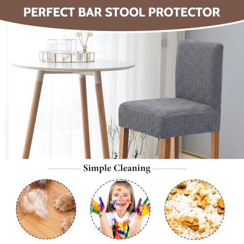 Image of FUANGUI Bar Stool Covers Set of 4, Stretch Bar Stool Seat Covers