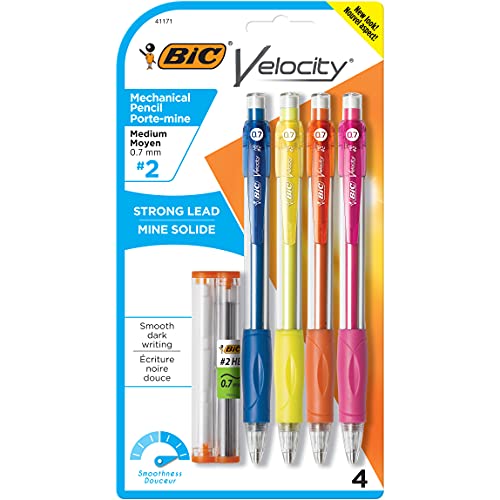 BIC Velocity Original Mechanical Pencil, Medium Point (0.7mm), 4-Count (Pack of 6) - image 1