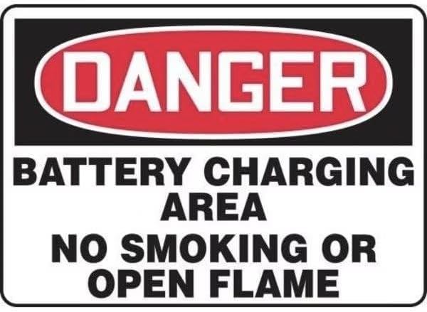 OSHA DANGER SAFETY SIGN BATTERY, Mfr: MCHL266XL-A