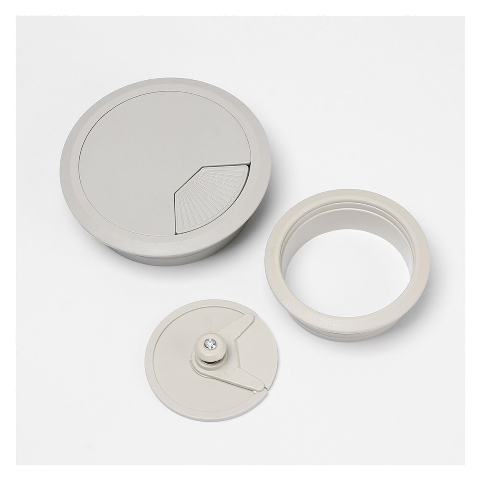 8x 80mm Bianco Computer Tavolo Scrivania Foro Passante - Foto 13