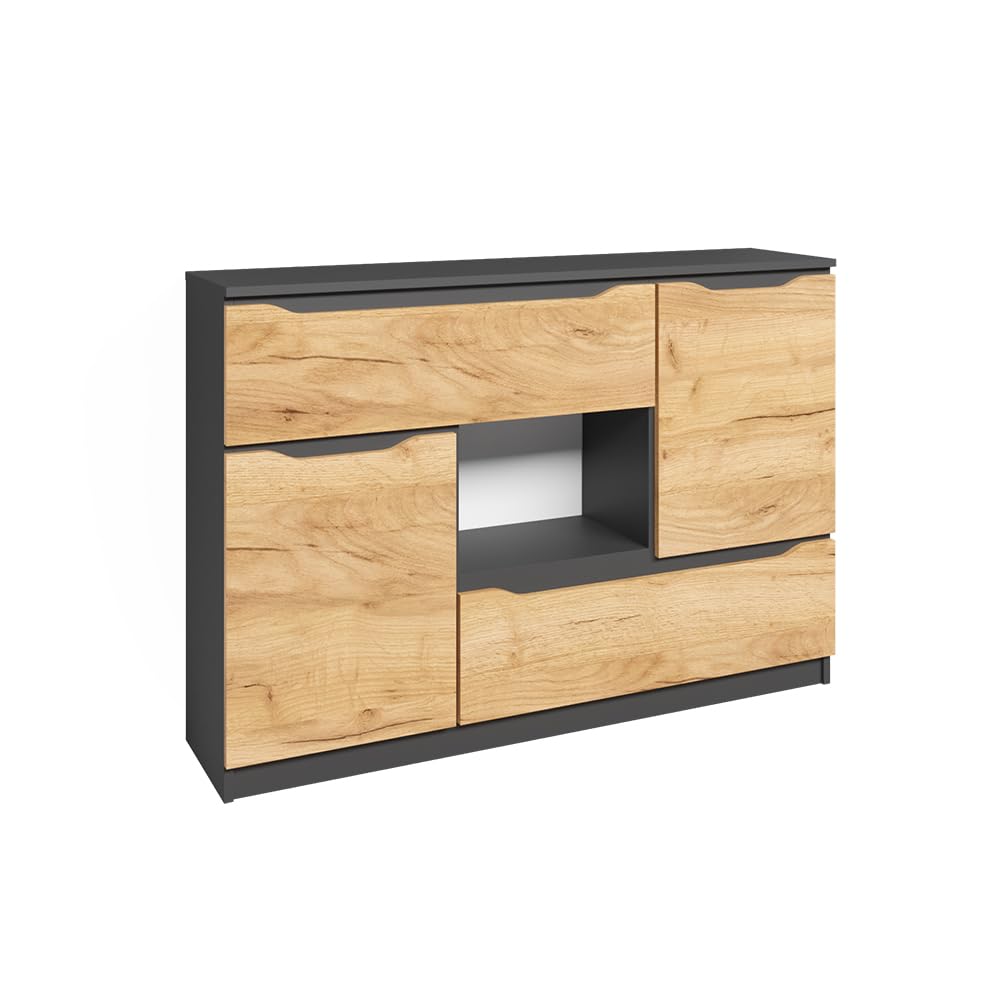 Vicco Kommode Ruben, Goldkraft Eiche, 120 x 84 cm