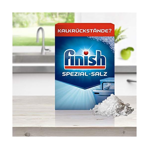 Finish Spezial-Salz – Spülmaschinensalz zum Schutz vor Kalkablagerungen und Wasserflecken – Multipack mit 8 x 1,2 kg – Bild 8