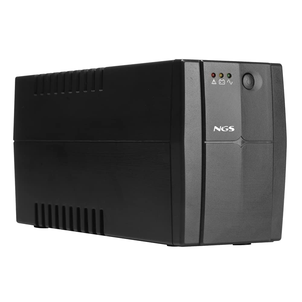 NGS FORTRESS900V3 - Gruppo di continuità UPS, Off Line UPS 600 VA, Tensione a Uscita Stabile di 360W per 2 Prese Schuko