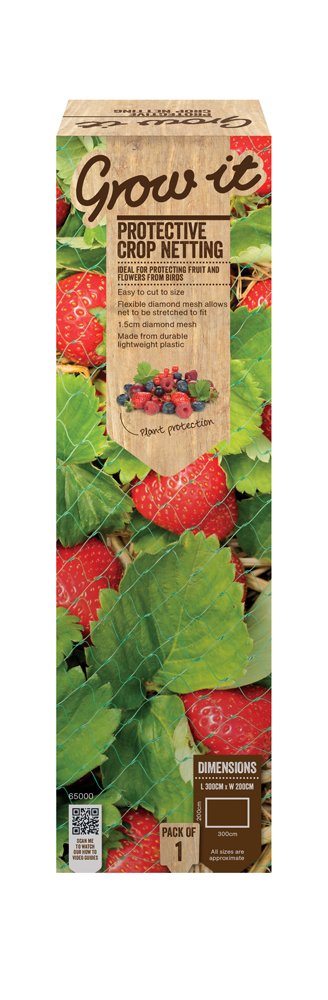 Grow It 65030 Protective Crop Netting, Multi-Colour, 10 x 2 m