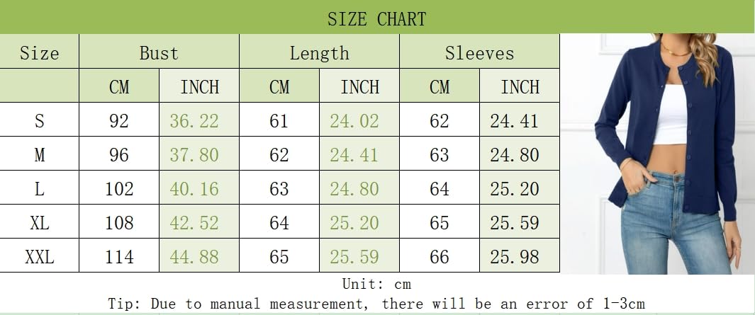 Damen Cardigan Pullover, Langärmeliger Leichter Stricktrick, Pulloverjacke mit Knöpfen, Elegante, Lässige Strickwaren für Arbeit, Kleider und Alltagsbekleidung