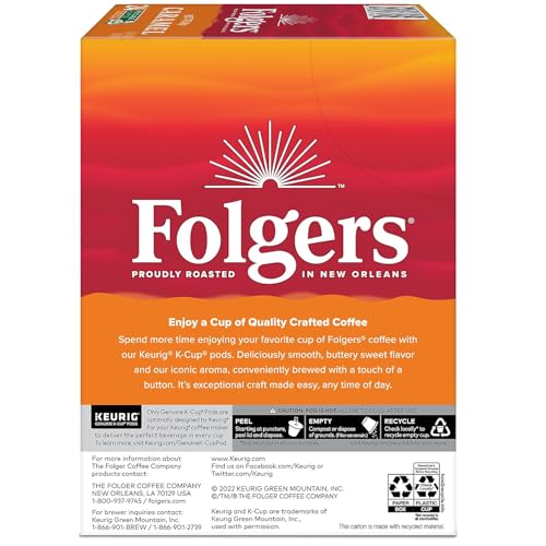 Image of Folgers 6680 Caramel Drizzle Coffee K-Cups, 24 /box