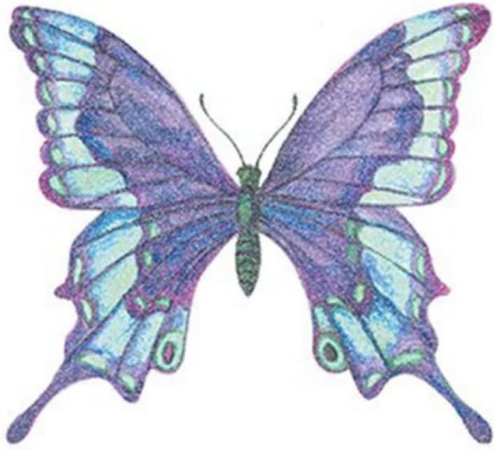 Sponsored Ad - Simply Inked Butterfly Tattoo Dessigns, Designer Tattoos for All (Glitter Shades of Blue Butterfly)