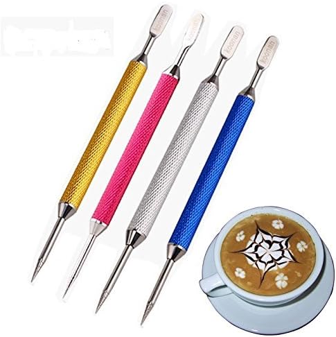 Stailless Steel High-end Coffee Art Pen (Blue) 1 Piece