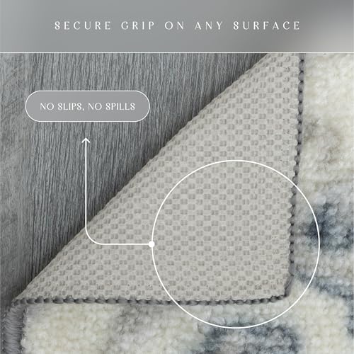 Tapete Maples Rugs Blooming Damask 116x76 cm Gris/Azul miniatura 5