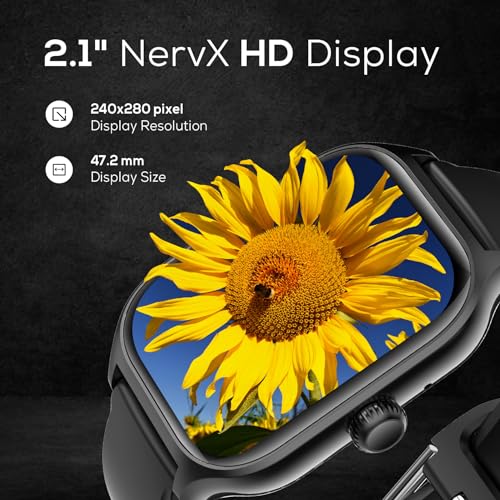 Image of Nervfit Absolute Smart Watch with 2.1 inch Super Large HD Display, Waterproof, Health & Fitness Tracking, AI Assist, 5 Days Active & 15 Days Standby Battery, BT Calling, Camera & Music Contr