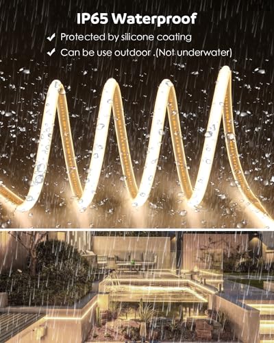 Tira LED COB Aclorol 5m Blanco Cálido 120V Impermeable miniatura 3