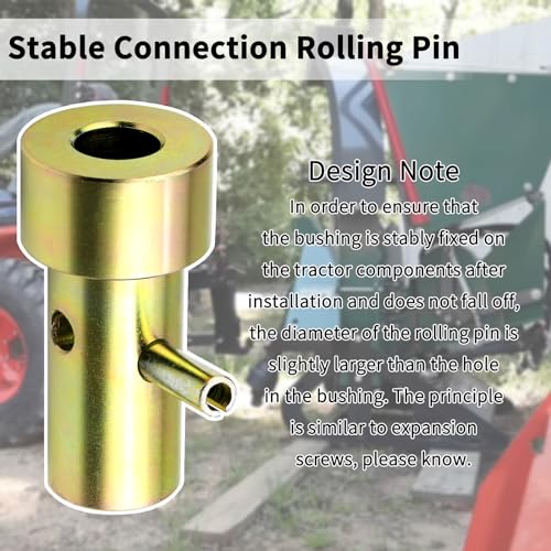Sporthfish Quick Hitch Adapter Bushings Set Fit for Cat 1 3-Point Tractor Implements 4PCS Bushing Kit with Roll Pins, Gold