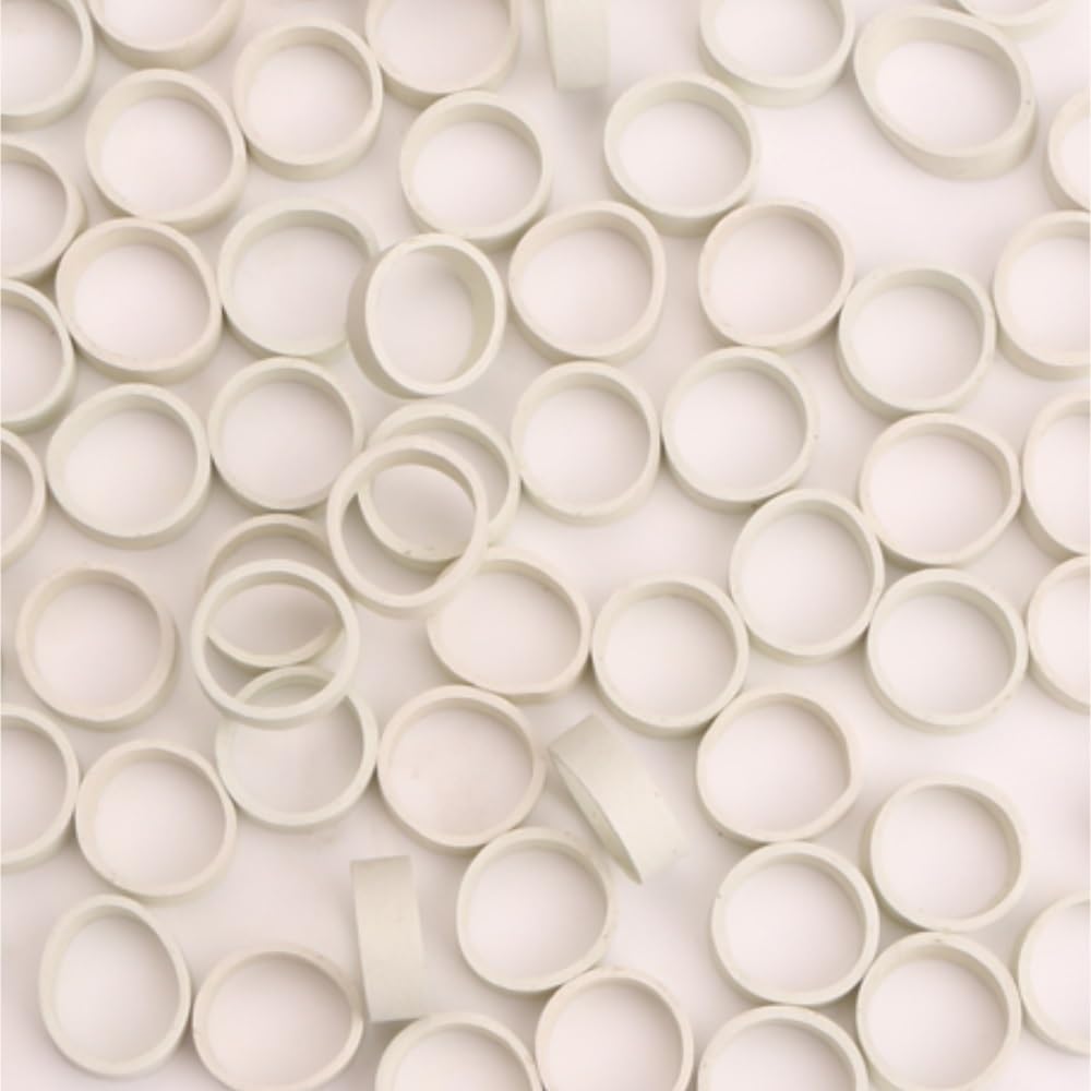 Bande Elastiche Grandi e Resistenti 500 Elastici in Silicone Bianco 15x5 mm