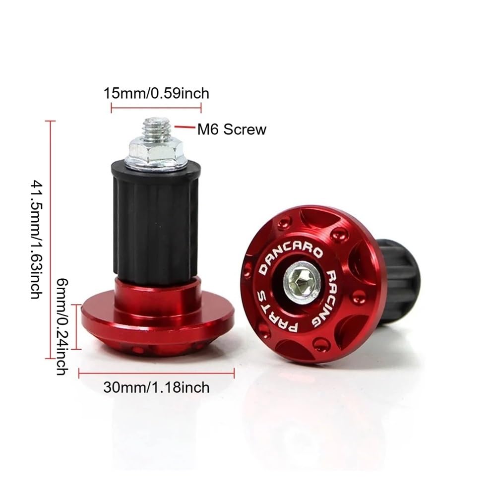Motocicleta Tapones Extremo Barra Tapas de Agarre para Manillar de Motocicleta, contrapesos de Goma antivibración, universales para Bicicletas Deportivas, Scooters y Bicicletas eléctricas.