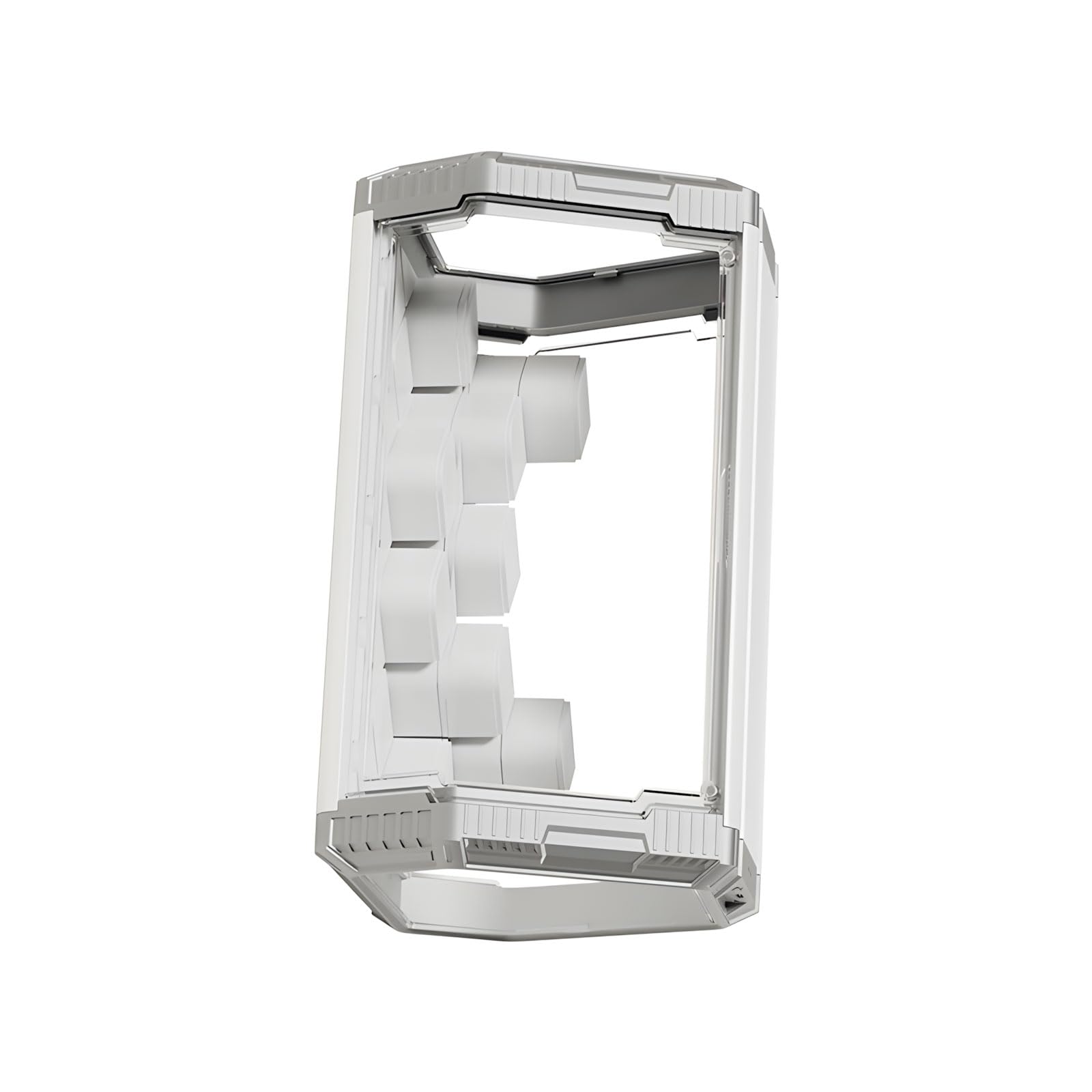 Tsophreniq Modern Geometric Showcase for Action Figures Offering 360 View and Assembly Setup Action Figure Display Box