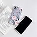 YeLoveHaw for iPhone Xs Max Case for Girls, Flexible Soft Slim Fit Full Protective Cute Shell Phone Case with Purple Floral and Gray Leaves for iPhone Xs Max 6.5 Inch (Pink Flowers)