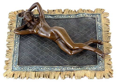 Erotik Wiener Bronze Akt - Erotika - erotische Frauenfigur - Jungfer auf Teppich - Sexy Figur - Frauenakt - Bronzefigur Orientale - handbemalte Sexbronze - Erotische Kunst