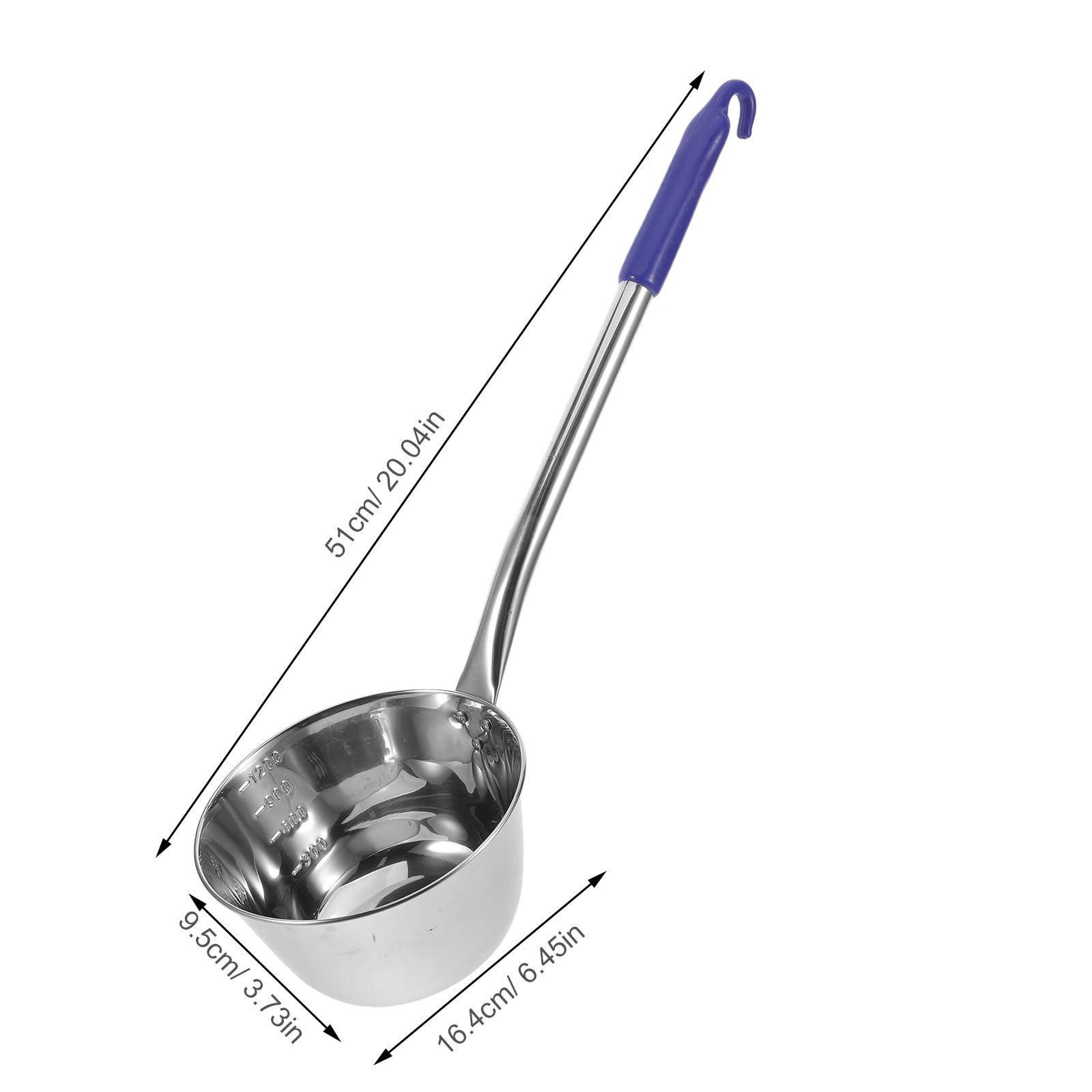 Mestolo Acqua in Acciaio Inossidabile Blu, 1 Pezzo, Manico