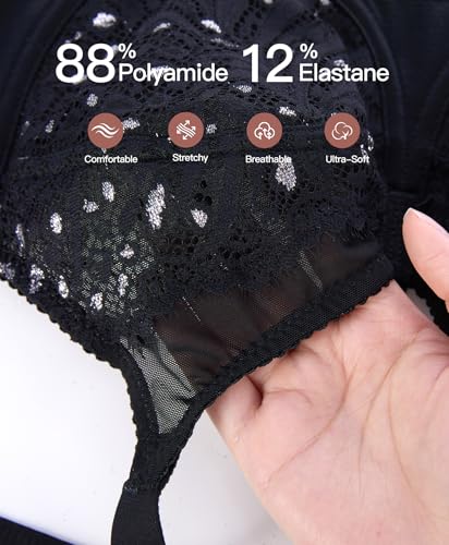 Image of Minimizer Bras for Women Full Coverage Lace Unlined Underwire Bras