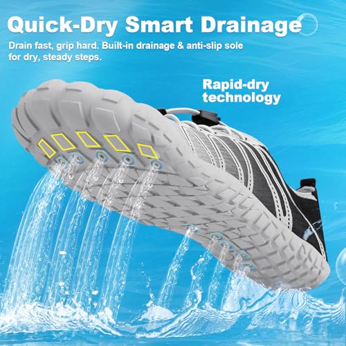 Hike Barefoot Shoes Women Men Footwear Wide Toe Quick-Dry Pro Barefoot Beach Swim Minimalist Grounding Shoes Breathable Non-Slip Grounded Footwear for Walking Kayaking Hiking Surfing4
