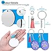 Sublimation Blanks Keychains Products, 80 PCS Keychains Tag Bulk with 2 Inch Heat Transfer Double-Side Round Coasters Blanks, Key Chains, Tassels, Jump Rings for Ornament Making DIY Art Craft Supplies #2