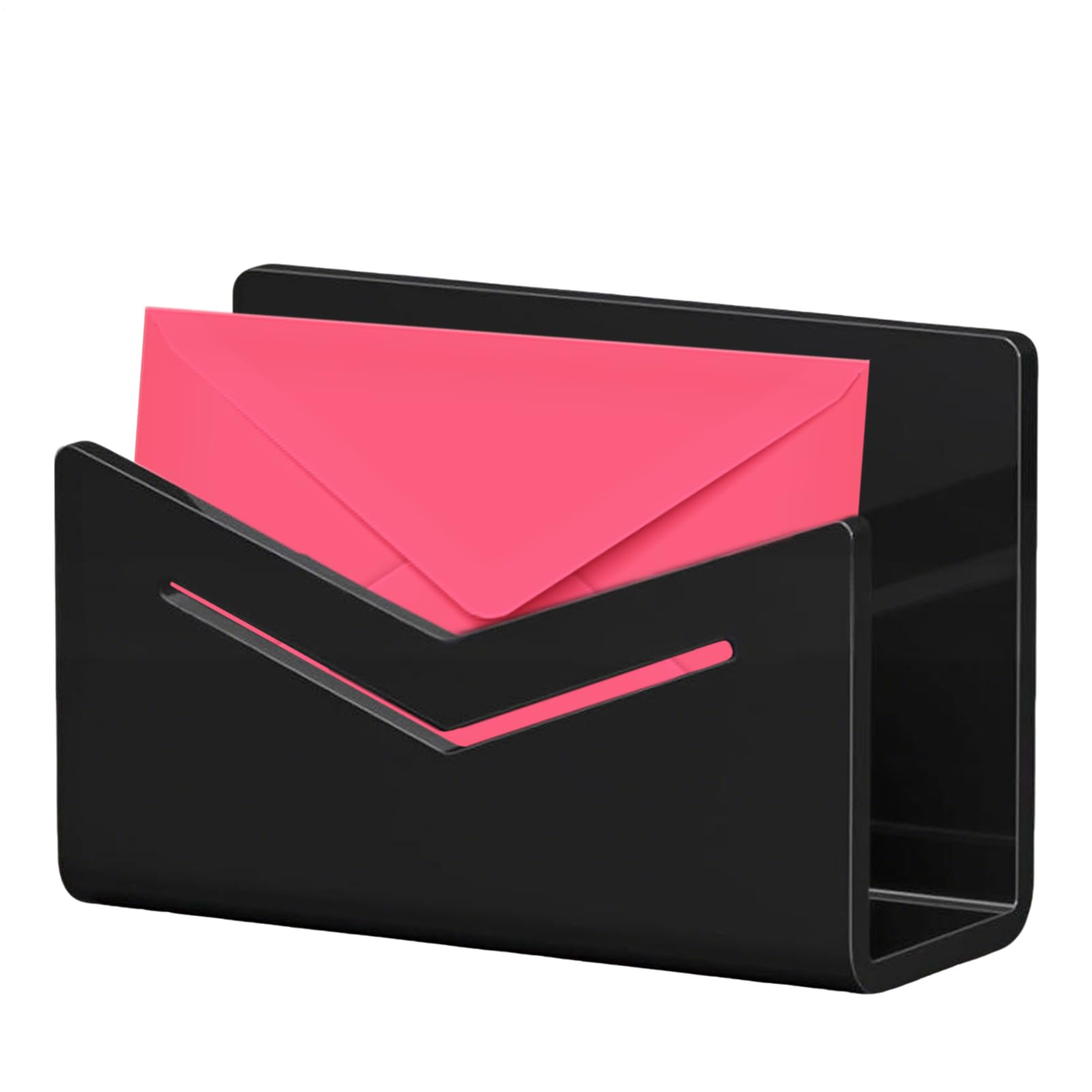Soporte para correo de escritorio, pequeño soporte acrílico para archivos, estante de almacenamiento de archivos, clasificador de postales para documentos, recibos de papel, cuadernos, aula