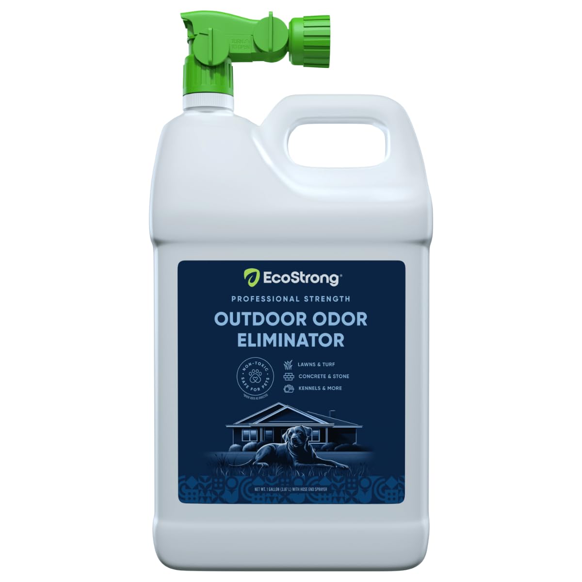 Eco Strong Outdoor Odor Eliminator Outside Dog Urine Enzyme Cleaner Powerful Pet, Cat, Animal Scent Deodorizer | Professional Strength for Yard, Turf,