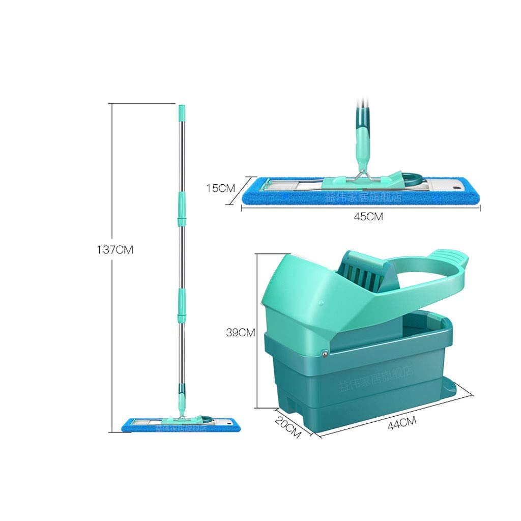 Fregona, fregona con Pedal, fregona giratoria de Lujo de Acero Inoxidable con 3 Cabezales de fregona de Microfibra, diseño de Pedal, deshidratación de Lavado
