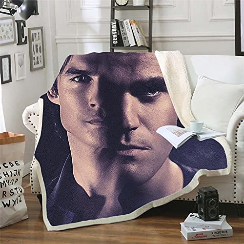 Amacigana The Vampire Diaries Cuddly Blanket 150 x 200 cm Sofa Blanket Couch Blanket for Adults and Children (A9.150 x 200 cm)