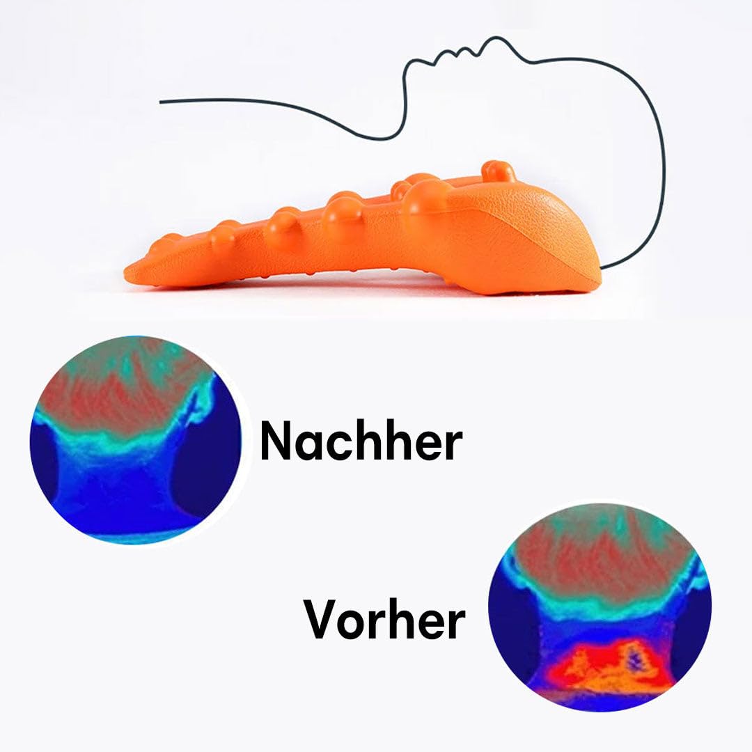 MEIION TheraPoint-Triggerpunkt-Massagegerät Original Rückenstrecker Align Nacken-Kissen für Nacken- und Schulterentspannung, Oberer Rücken Massagepunkt, TMJ Schmerzlinderung, Halswirbel