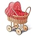 NIC- Wicker Bassinet Bambole e Accessori, Multicolore, 521930