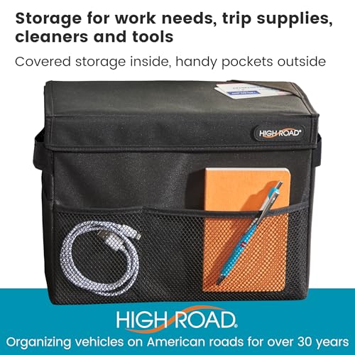 High Road Carganizer Car Storage Organizer with Lid - Car Storage Box, Back Seat Organizer, Auto Console or Trunk Organizer - Universal Vehicle Fit - Image 3
