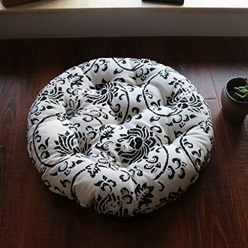Cojín redondo de algodón y lino para asiento de silla de comedor o suelo de tatami 2
