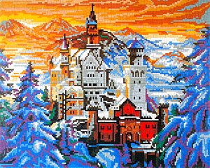 stickit Mini Stecksystem Schloss Neuschwanstein im Winter ca. 10.500 Teile Nr. 41209