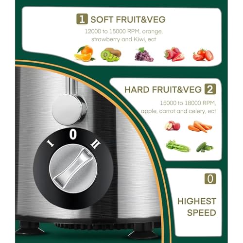 La Mejor Lista de extractores de jugos favoritos de las personas. 24 extractores de jugos marca WILLINGTE (3)