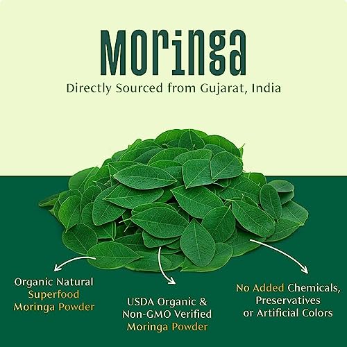 Image of VAHDAM, Organic Moringa Powder (2.47oz /70g) 100% Raw, Gluten Free Moringa Leaf Powder (Moringa Oleifera) Perfect for Cooking, Smoothies, Lattes & Moringa Tea | Direct from Source