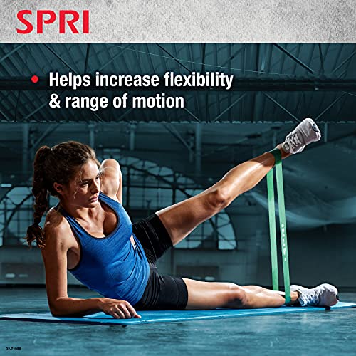 SPRI Mini Loop Bands Set of 3 - Light, Medium, Heavy Resistance for Lower Body Workouts