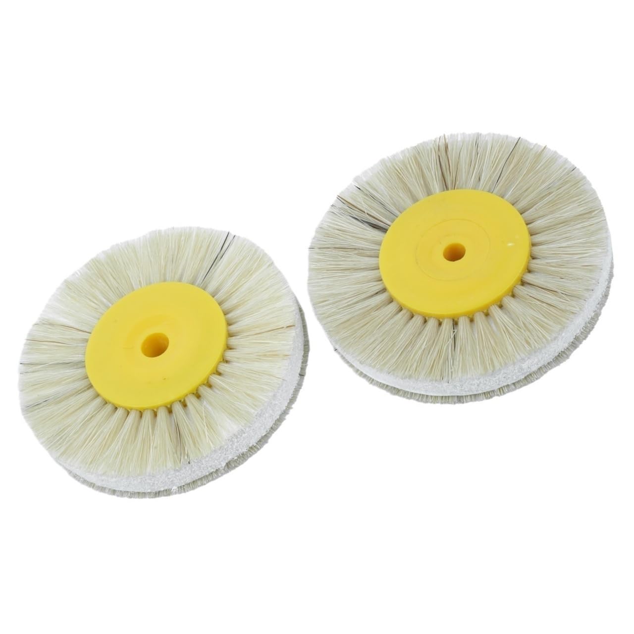 2 cepillos de pulido giratorios de plástico bIanc0 rígido con pestillo, materiales de laboratorio, diámetro 80 mm