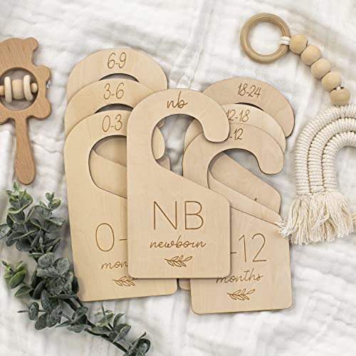 Kibaga KIBA-DIVIDERS-2 Beautiful Wooden Baby Closet Dividers - Double-Sided Organizer thumb #5