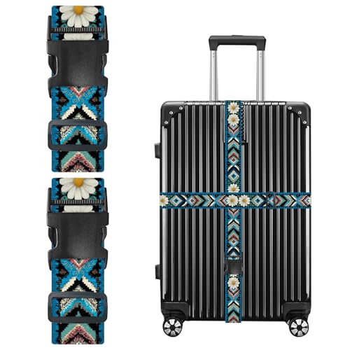 Image of Nuxovilar Luggage Straps Set for Suitcase 1.96x90.5in Polyester