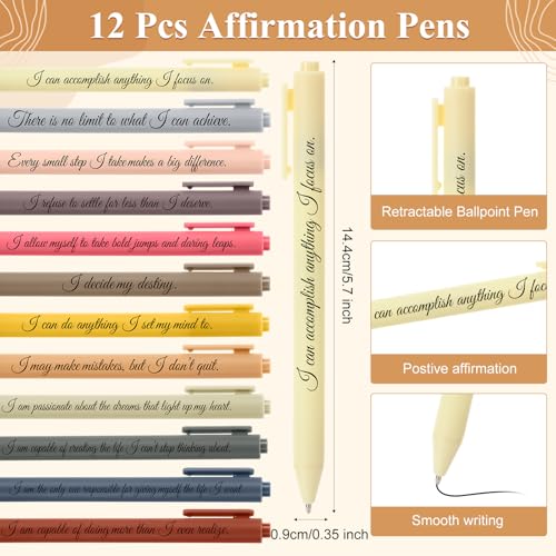 Carnets de notes à spirale avec stylos Kosiz pour journal d'affirmation quotidienne - 3