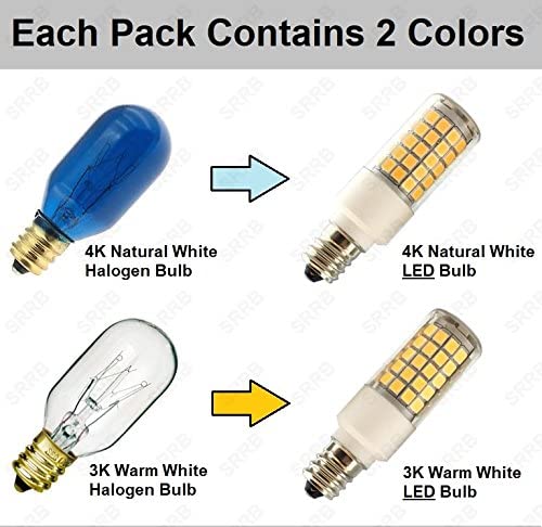 SRRB Direct LED Replacement Light Bulb for Cosmetic Vanity Makeup Mirror with Single or Double Sided Lighted Magnification (Non-Dimmable LED (Bulb Only), 3.5W)