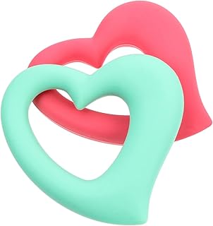 Totority 1 Conjunto 2 Peças Amor Mordedor De Silicone Brinquedos Para Bebês Mordedor Infantil Brinquedos Para Mastigar Brinquedo Infantil Mordedor Brinquedo Para Mastigar Brinquedo