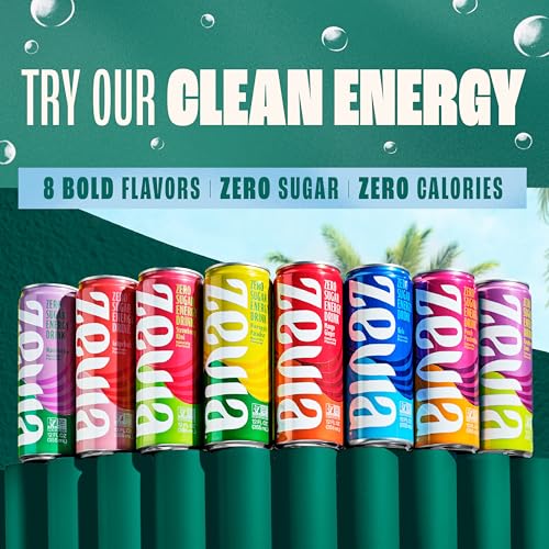 Image of Zevia Zero Sugar Soda, 6 Flavor Soda Variety Pack, 12 oz Cans (24-Pack) - Naturally Sweetened, Non-GMO Project Verified, Gluten-Free, Vegan