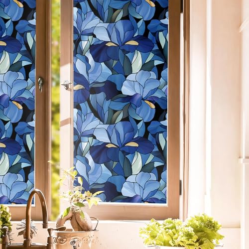 Vinilo decorativo para ventana 40x300 cm azul miniatura 1
