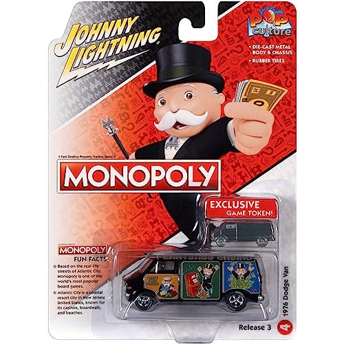 Johnny Lightning 1976 Dodge Van Monopoly a Escala miniatura 1