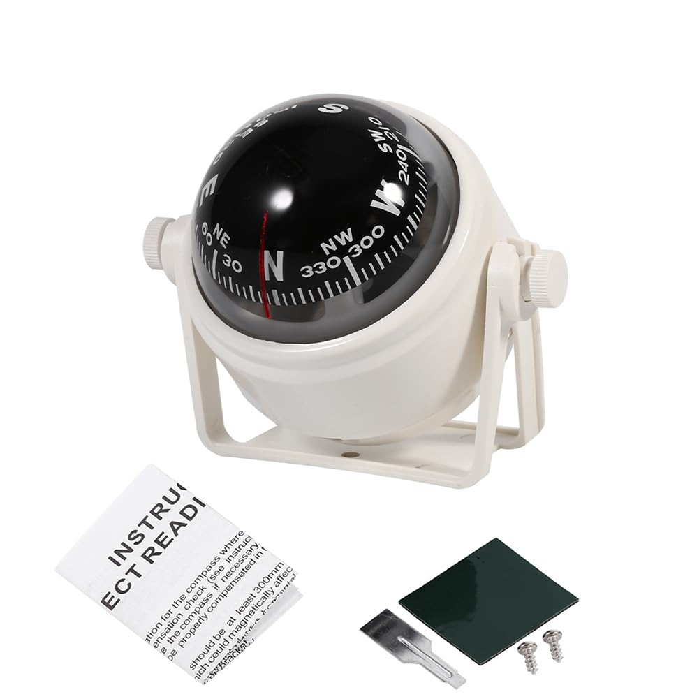 Joyzan Boat Compass, Marine Compasses for Boats Voyager Car Dashboard Compass Hiking Bracket Navigation Scout Automotive Ball Orienteering Outdoor Map Travelling Inclinometer Backpacking Explorer