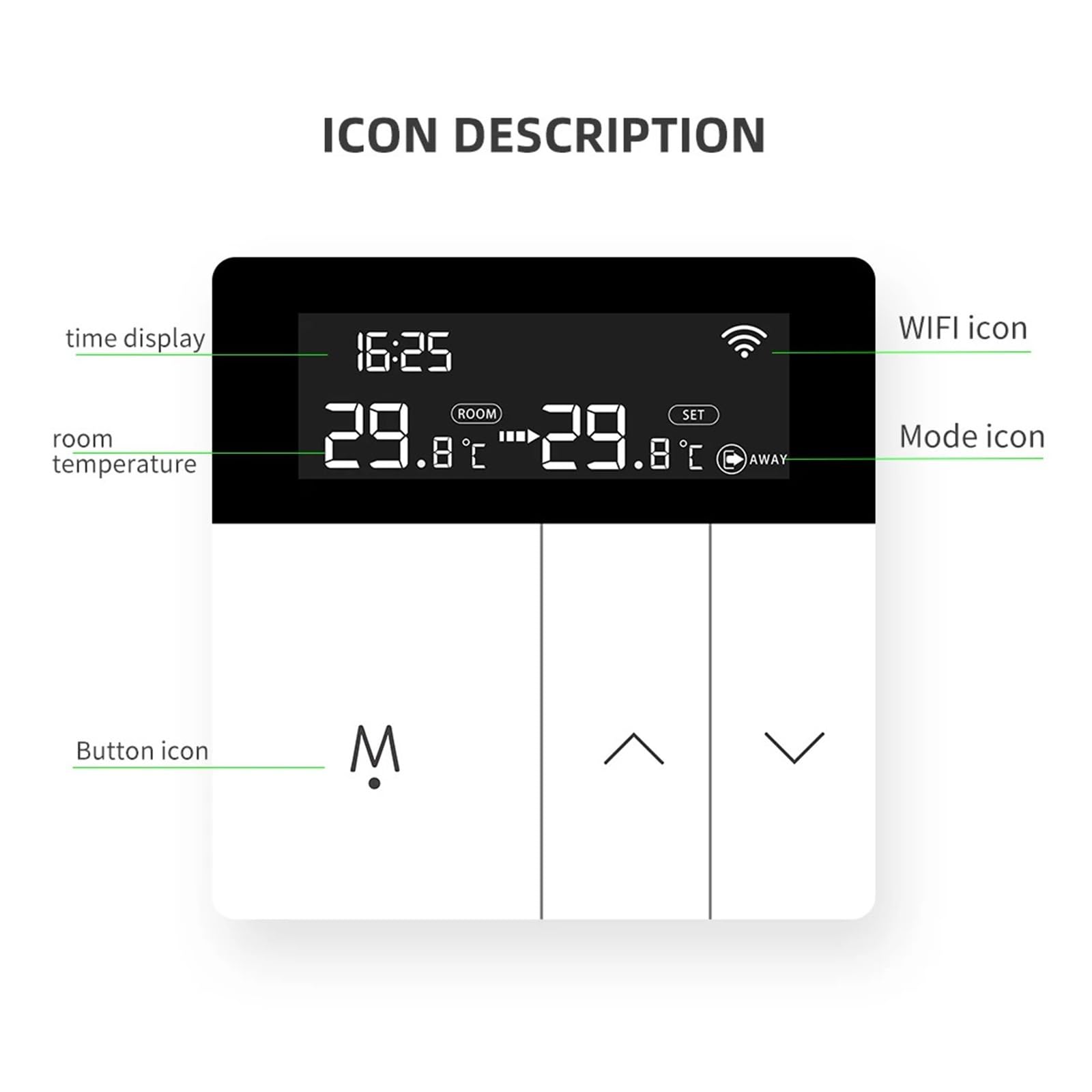 Termostat cyfrowy, inteligentny termostat podłogowy wyświetlacz LCD termoregulator do ciepłej podłogi 16A kolektor ogrzewania podłogowego niskie zużycie energii elektrycznej