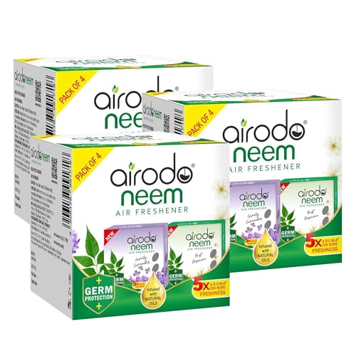 Image of AIRODO Neem Bathroom Air Freshener Assorted Blocks|Mixed Fragrance|45 Days Long Lasting (12 x 72g)