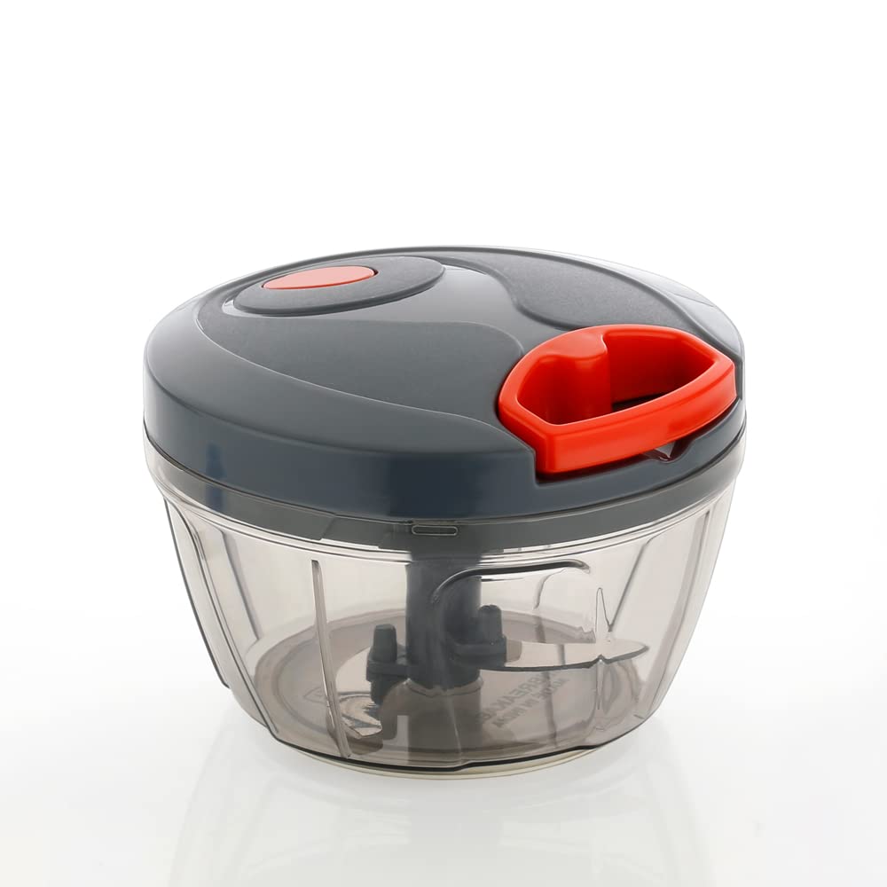 Kavya Enterprise Handy Chopper,Premium Transparent Mini with 3 Blades for effortlessly Chopping Vegetables and Fruits for Your Kitchen - Multicolor (450 ml - PRO Mini Chopper)